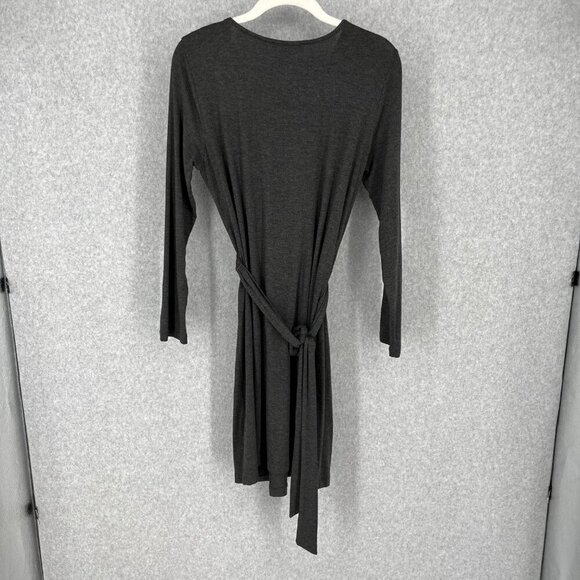 Amour Vert Denver Wrap Dress Size S Gray Modal Blend Made in USA Soft Stretch - Picture 3 of 9